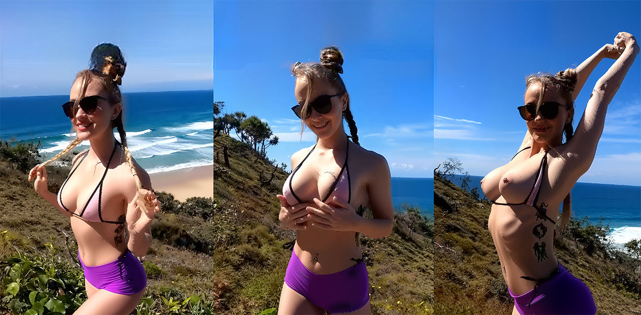 欧美网黄【Secret Crush】户外口交实录，化身吞精骚货直接跪舔深喉，后入爆操张嘴口爆吞精，骚劲爆表