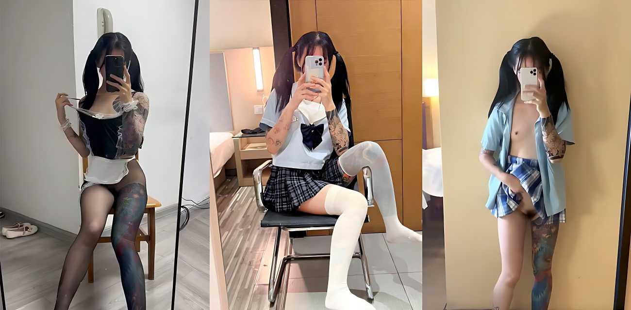 推特03年JK美女【小嫣不吃葱】双马尾萝莉脱衣展示满身淫纹，被猛干嫩穴娇喘不断