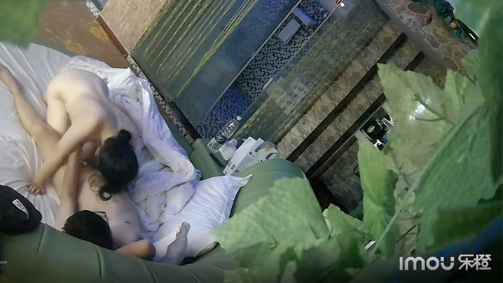 酒店摄像头酒店精品绿叶房偷拍眼镜胖哥和白嫩模特开.房口爆